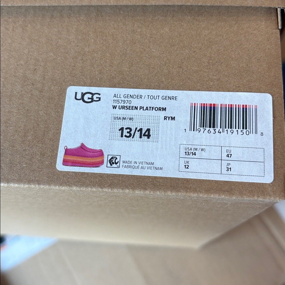 UGG Pink and Orange Platform Shoes - Picture 6 of 6